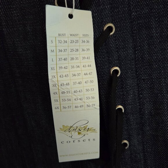 NWT Top Drawer Corsets by Daisy Blue Denim Full Bust Corset XL - Picture 5 of 6